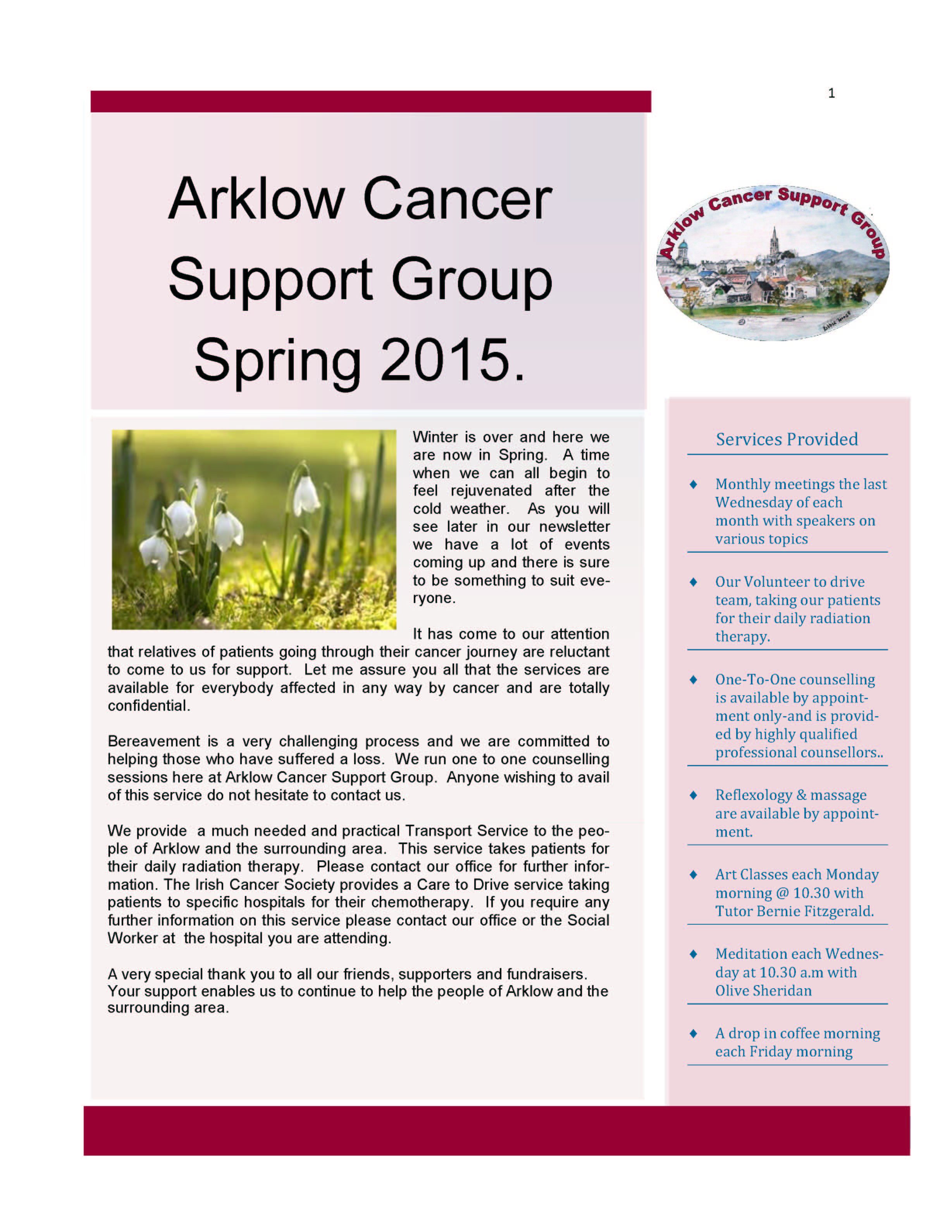 Spring Newsletter 2015.1